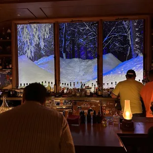 The bar area at the Ski Lodge.