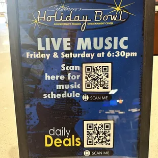Live music advertisement.