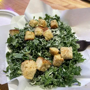 Kale Caesar salad