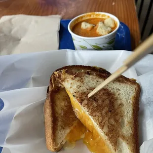 The Ultimate Grilled Cheese and Tomato Bisque