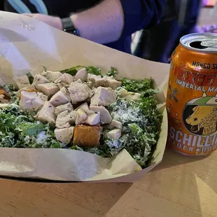 Kale Ceasar salad with grilled chicken--yum!