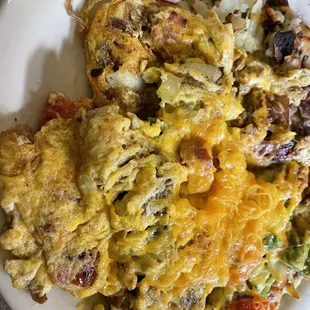 Skillet n Grill Omelette with Home Fries