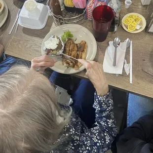 Grilled Catfish Senior Lunch Plate