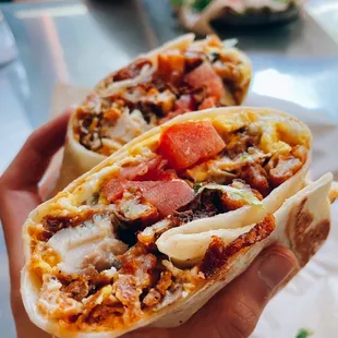 Fried Chicken Breakfast Burrito