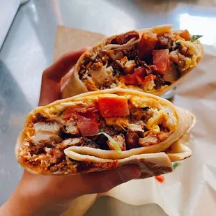 Fried Chicken Breakfast Burrito