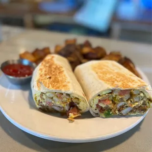 Fried Chicken Breakfast Burrito