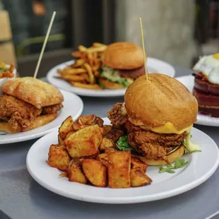 The Chub, The Burger, Fried Chicken Sammy &amp; Serious Toast - IG: @nelson_eats