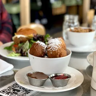 Doughnut Holes with Raspberry &amp; Nutella