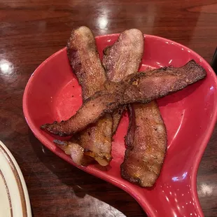 Side of bacon. Thick sliced and very good.