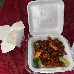 General Tsos Chicken &amp; Steamed Rice