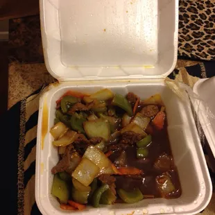 The pepper steak was my Husbands Favorite!