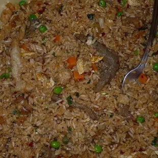 extra spicy combination fried rice, minus shrimp