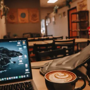 Beautiful coffee and study area