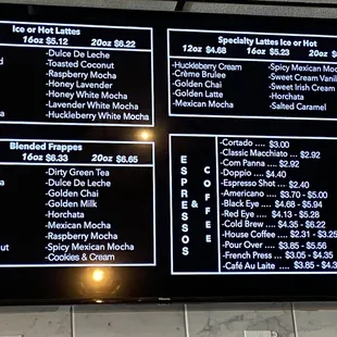 Menu board 2