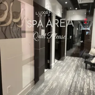 Entrance to the spa area