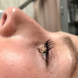 Lash lift and tint results