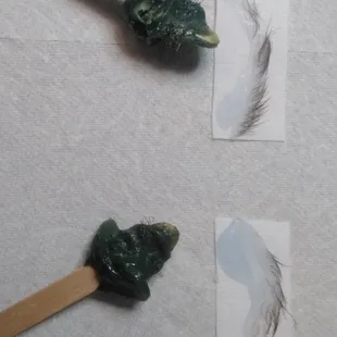 Overdue brow and nose wax