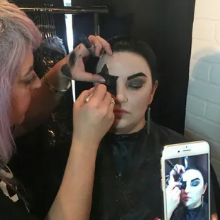 Theatrical make up demo at the Tower Theater!