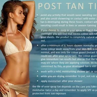 Helpful post tan tips!