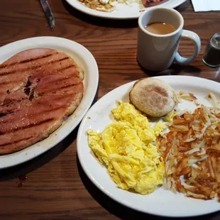 $5.99 ham slab breakfast Skinny Dugan&apos;s. WOW!