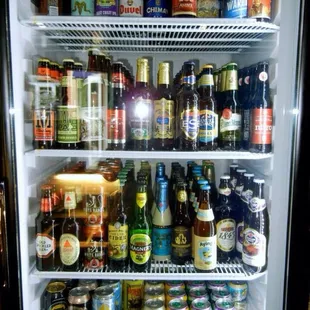 Some of the bottles and cans