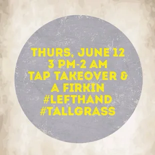 a poster for the tap takeover