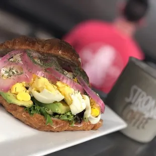 Egg salad croissant
