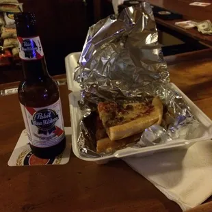 PBR and leftovers for lunch tomorrow!!