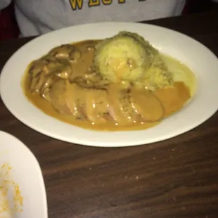 Marsala pork medallions with mashers. So good!