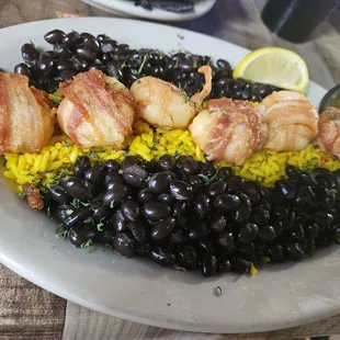 Bacon wrapped shrimp