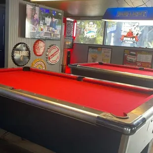 Pool tables and darts