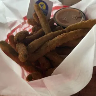 Deep fried green beans