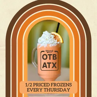 Enjoy 1/2 priced frozens every Thursday!