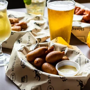 hot dogs and beer