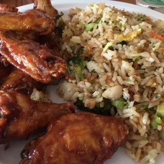 6 Wings and Fried Rice