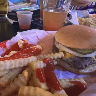 Cheeseburger &amp; Fries.