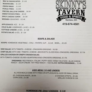 Updated menu!!