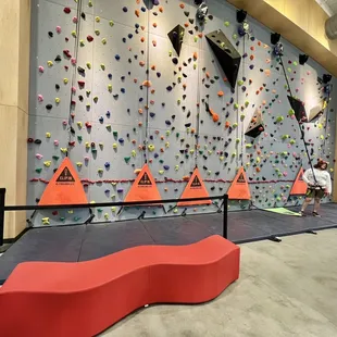 Rock climbing wall