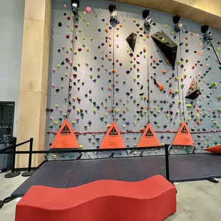 Rock climbing wall