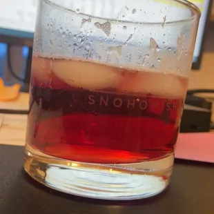 Raspberry Liqueur with soda