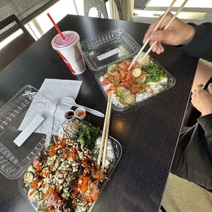 Regular size build your own poke bowl