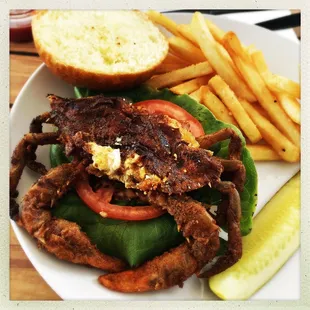 Soft crab sandwich
