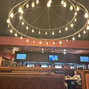 Chandelier above where ai'm seated.