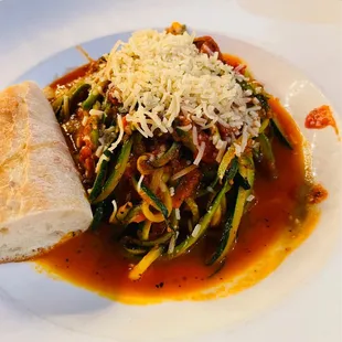 Zoodles with marinara are amazing!