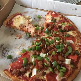 a pizza in a box