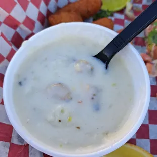 New England clam chowder