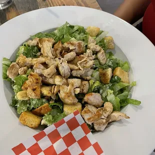 Grilled chicken caesar salad