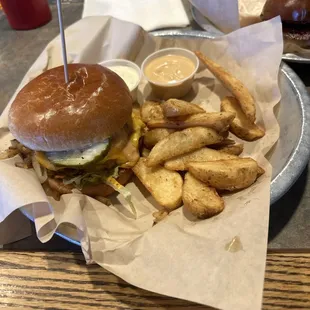 Better Mac (double) and Sour Cream and Chive fries