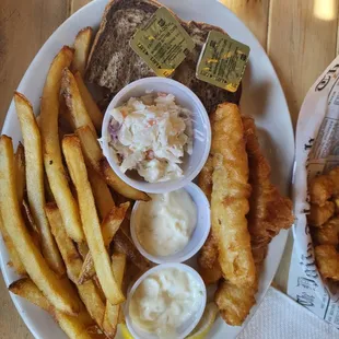 Top view of Friday's fish fry. Lots of food here.