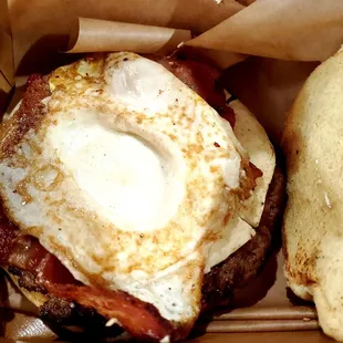 Open Face Hangover Burger